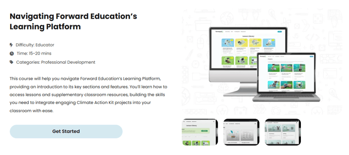 navigating the learning platform course